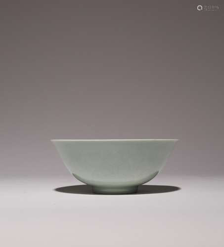 A CHINESE CELADON ANHUA-DECORATED BOWL SIX CHARACTER JIAQING...