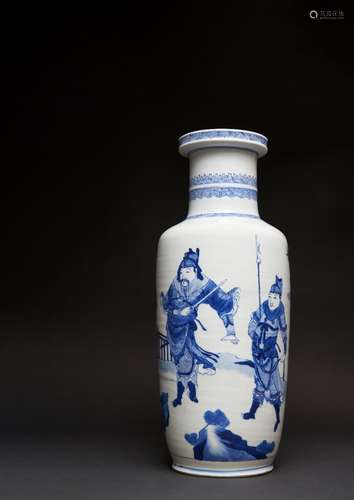 A CHINESE BLUE AND WHITE ROMANCE OF THE THREE KINGDOMS ROULE...