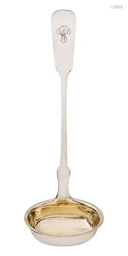 Soup ladle with ligated monogram