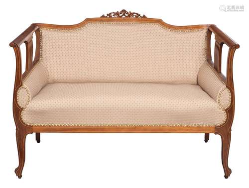 George IV settee with ornamental rungs