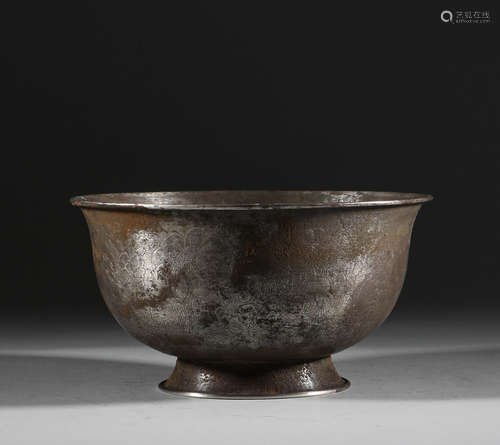 Song Dynasty, sterling silver flower bowl