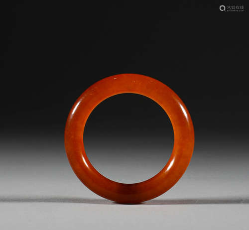 Qing Dynasty, red jade bracelet