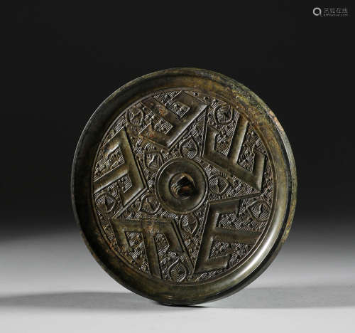 Han Dynasty, bronze mountain mirror