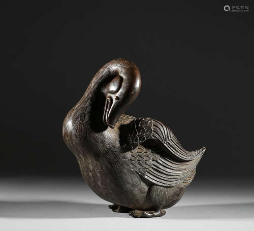 Copper duck in Qing Dynasty