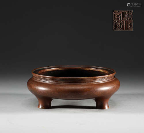 Copper tripod furnace in Qing Dynasty