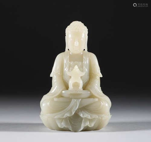 In the Qing Dynasty, there was a statue of jade Sakyamuni Bu...