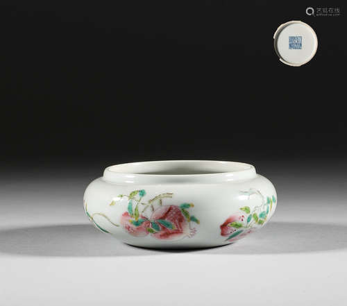 Qing Dynasty, pastel flower pattern pen wash