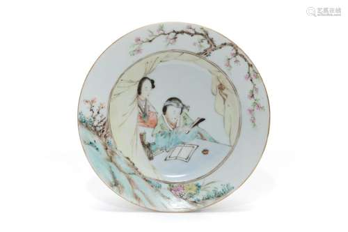 A Famille Rose Figural Dish