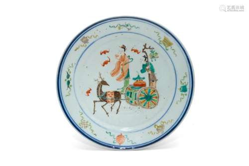 A Famille Rose Figural Storied Dish