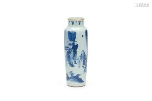 A Blue and White Figural Vase