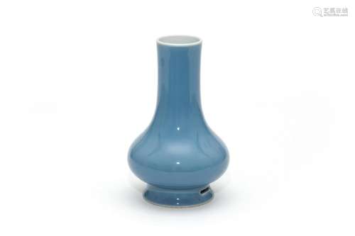 A Blue Glazed Vase with Loops on Foot