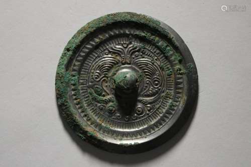 A Bronze Dragon Mirror of Song Dynasty