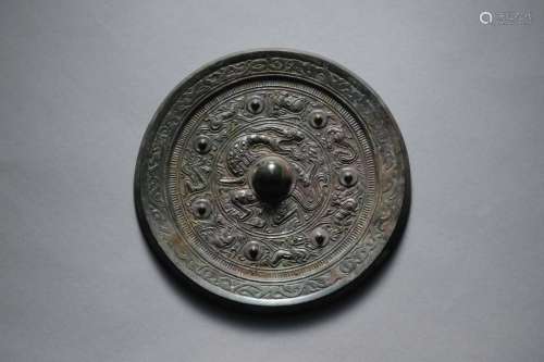A Bronze Birds and Phoenix Mirror Han Dynasty