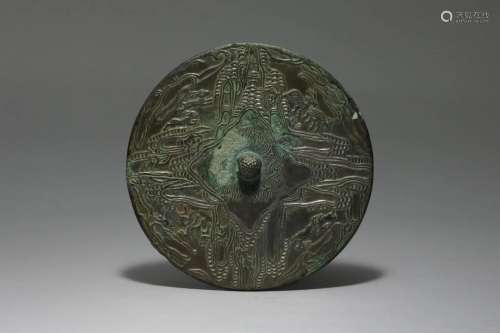 An Animals Patterned Bronze Mirror Tang Dynasty