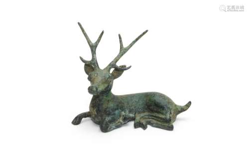 A Bronze Deer Figure