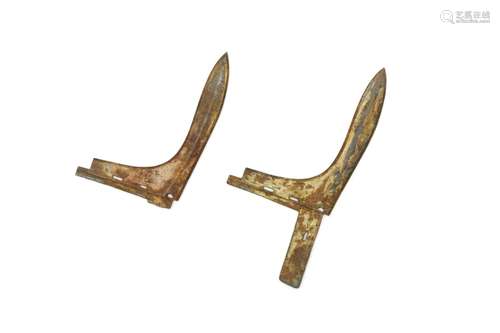 Two Bronze Ge Spearheads