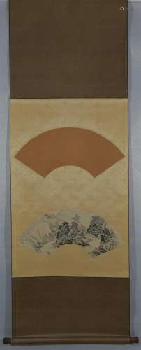 Landscape, Paper Hanging Scroll, Wu Hufan