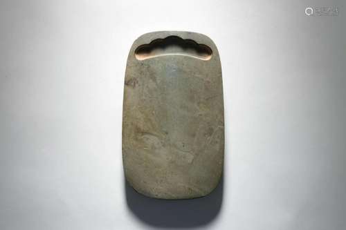 A Carved Horseshoe-Form Inkstone