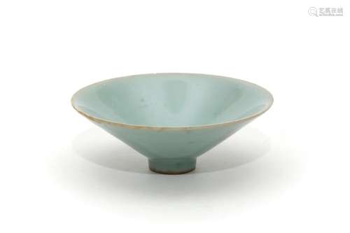 A Loagquan Celadon Conical Tea Bowl