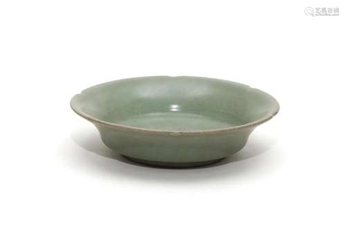 A Lobed Longquan Celadon Dish