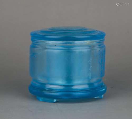 Chinese Glassware, Blue Thumb Rings (a set)