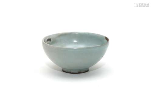 A Guan Ware Celadon Tea Bowl