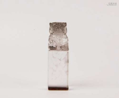 Chinese Crystal Square Animal Seal