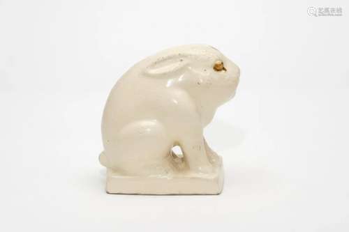 A Xing Ware White Glazed Rabbit Figure