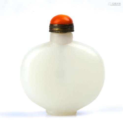 Chinese White Jade Snuff Bottle