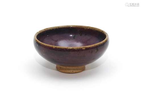 A Jun Ware Red Glazed Tea Bowl