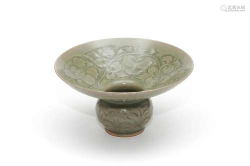 A Yaozhou Ware Carved Floral Vase