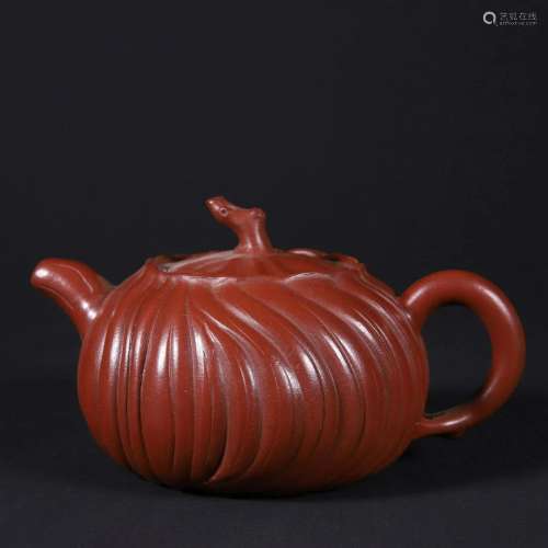 Chinese Zisha Teapot of Flower-type