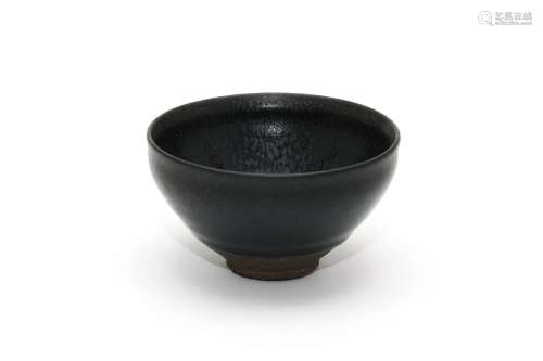 A Jian Ware Black Ground Oil Driped Glaze Tea Bowl