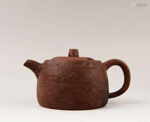 Chinese Zisha Teapot of Landscape