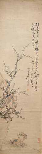GAO FENGHAN (1683-1749) PLUM BLOSSOMS A Chinese scroll paint...