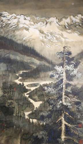 TANG HONG (MODERN) SPRING SCENE IN THE MOUNTAINS OF MONTANA ...