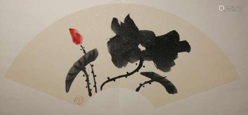 HUO CHUNYANG (1946- ) FLOWERS AND FISH A Chinese album of pa...