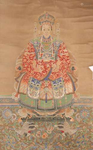 ANONYMOUS (QING DYNASTY ) TWO CHINESE ANCESTOR PORTRAITS Two...