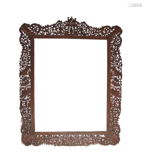 A CHINESE RETICULATED HARDWOOD FRAME 19TH CENTURY Elaboratel...