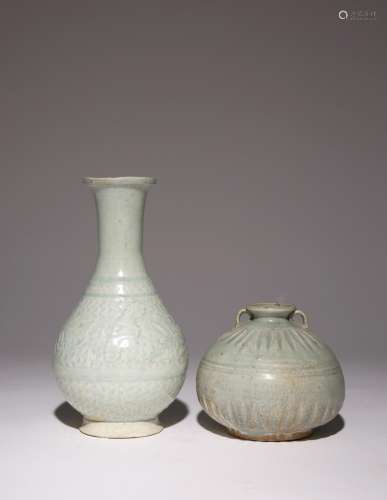 TWO CHINESE VASES SONG DYNASTY 960-1279 One a Qingbai pear-s...