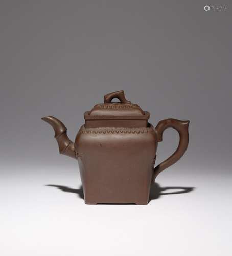 A CHINESE YIXING THREE FRIENDS OF WINTER TEAPOT AND COVER 2N...