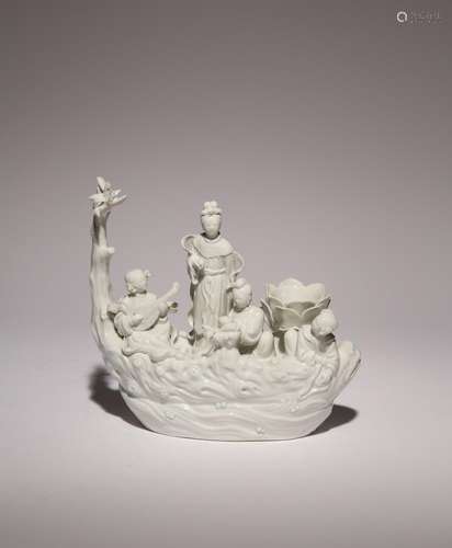 A CHINESE BLANC DE CHINE GROUP LATE QING DYNASTY/REPUBLIC PE...