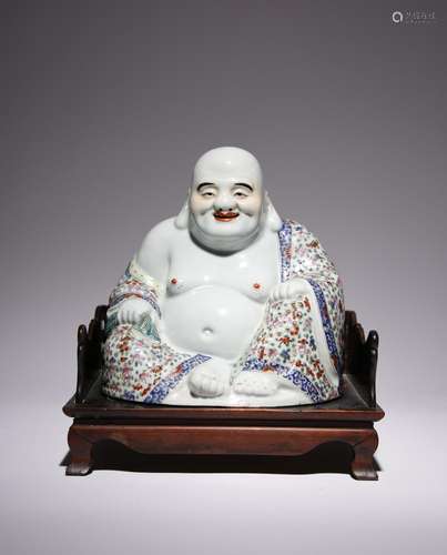 A CHINESE FAMILLE ROSE FIGURE OF BUDAI HE SHANG 20TH CENTURY...