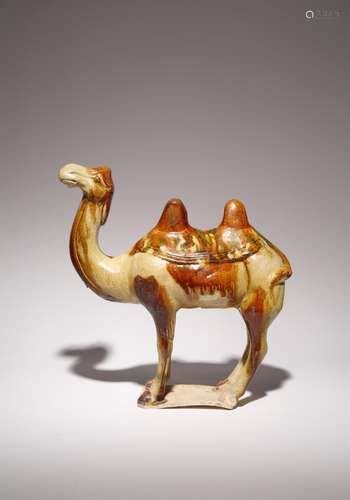 A CHINESE SANCAI POTTERY MODEL OF A BACTRIAN CAMEL TANG DYNA...