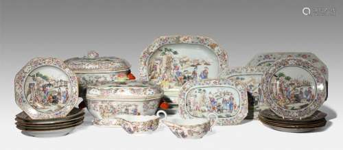 A CHINESE FAMILLE ROSE PART DINNER SERVICE MID 18TH CENTURY ...