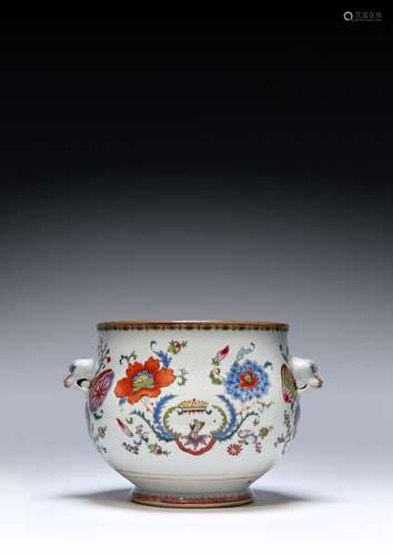 A RARE CHINESE FAMILLE ROSE MADAME DE POMPADOUR WINE COOLER ...