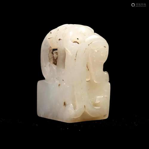 A WHITE JADE SEAL