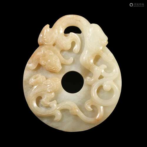 A WHITE JADE 'BEAST' BI DISC