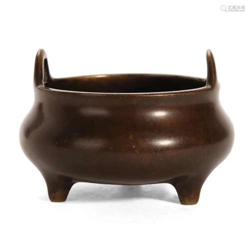 A BRONZE INCENSE BURNER