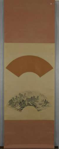 Ink Landscape, Paper Hanging Scroll, Wu Changshuo